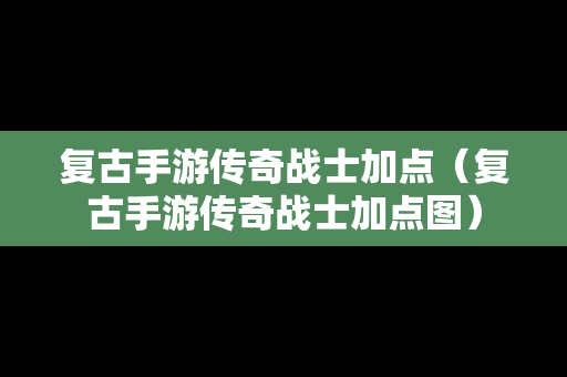 复古手游传奇战士加点（复古手游传奇战士加点图）